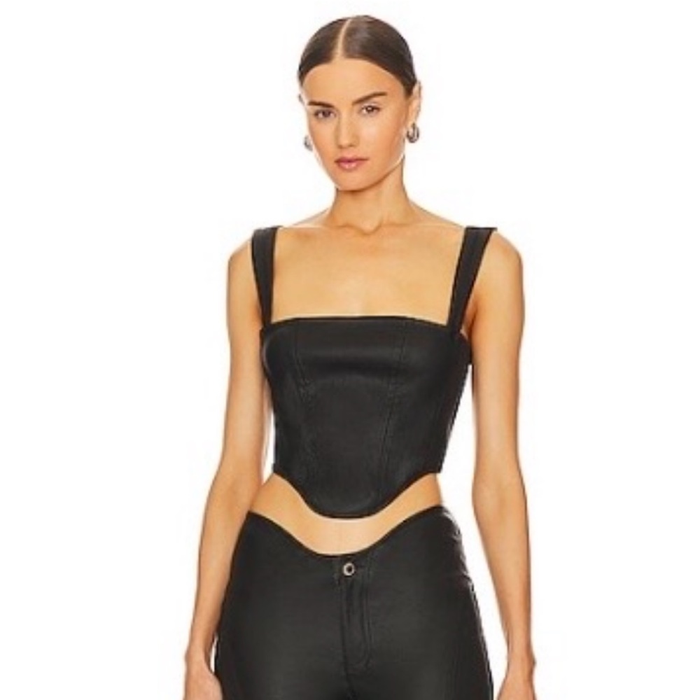 Retrofete JAYLEE leather Corset Top